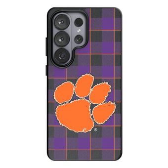 Keyscaper Clemson Tigers Plaid Galaxy Magnetic Bump Case