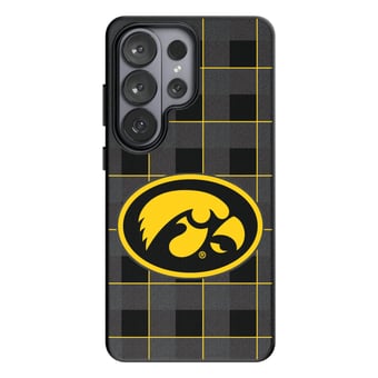 Keyscaper Iowa Hawkeyes Plaid Galaxy Magnetic Bump Case