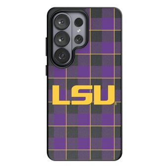Keyscaper LSU Tigers Plaid Galaxy Magnetic Bump Case