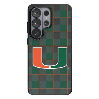 Keyscaper Miami Hurricanes Plaid Galaxy Magnetic Bump Case