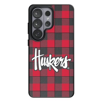 Keyscaper Nebraska Huskers Plaid Galaxy Magnetic Bump Case