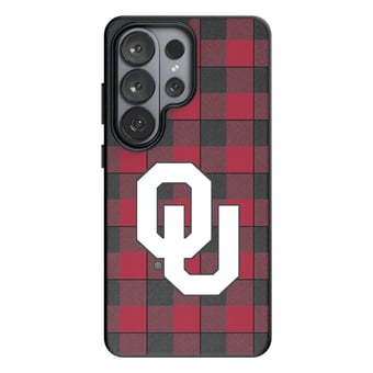 Keyscaper Oklahoma Sooners Plaid Galaxy Magnetic Bump Case