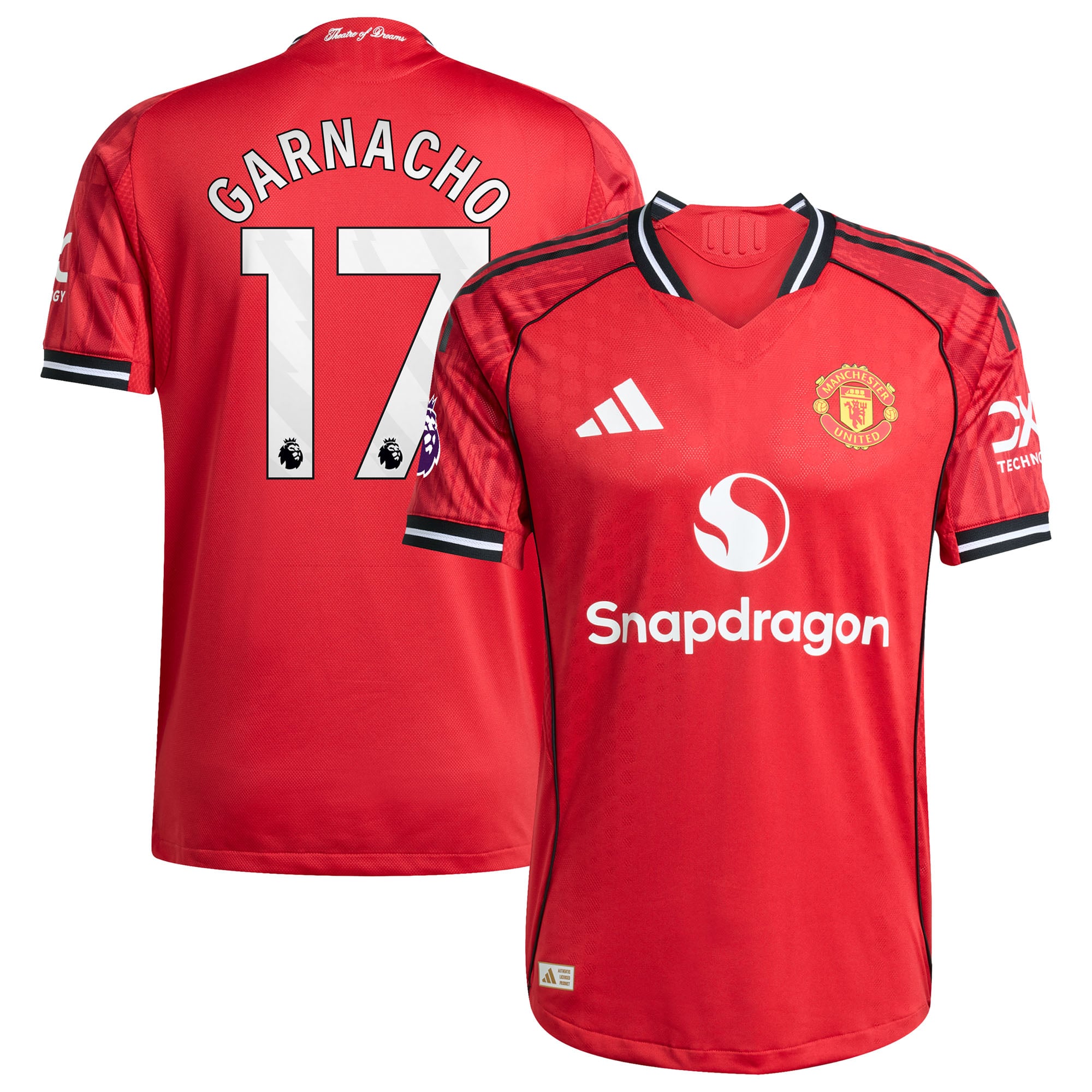 Men's adidas Alejandro Garnacho Red Manchester United Home 2025/26 Authentic Player Jersey