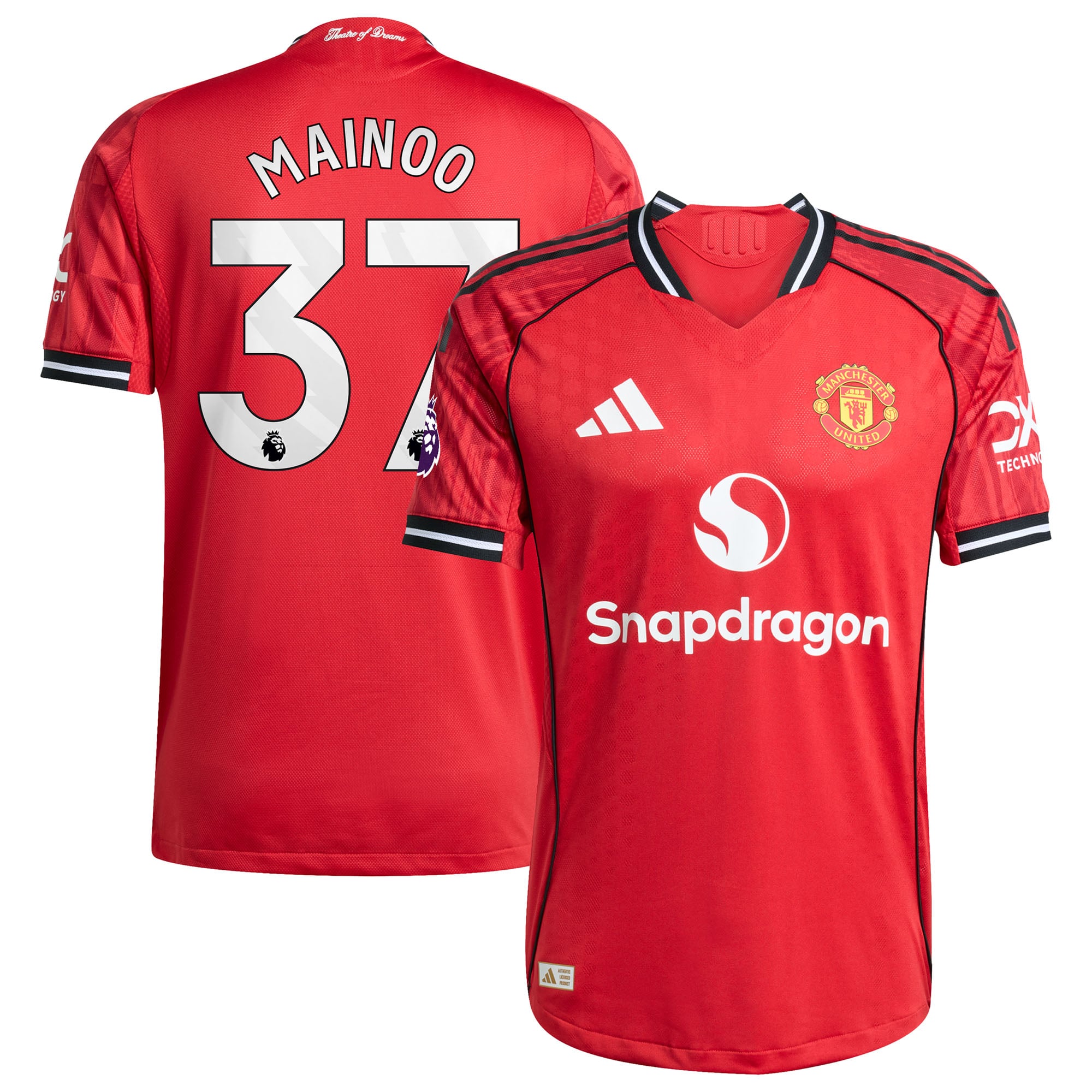 Men's adidas Kobbie Mainoo Red Manchester United Home 2025/26 Authentic Player Jersey