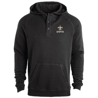 Men's Dunbrooke Black New Orleans Saints Montana Raglan Thermal Hoodie