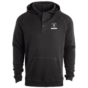 Men's Dunbrooke Black Las Vegas Raiders Montana Raglan Thermal Hoodie