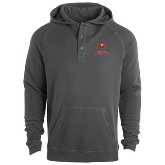 Men's Dunbrooke Gray Tampa Bay Buccaneers Montana Raglan Thermal Hoodie