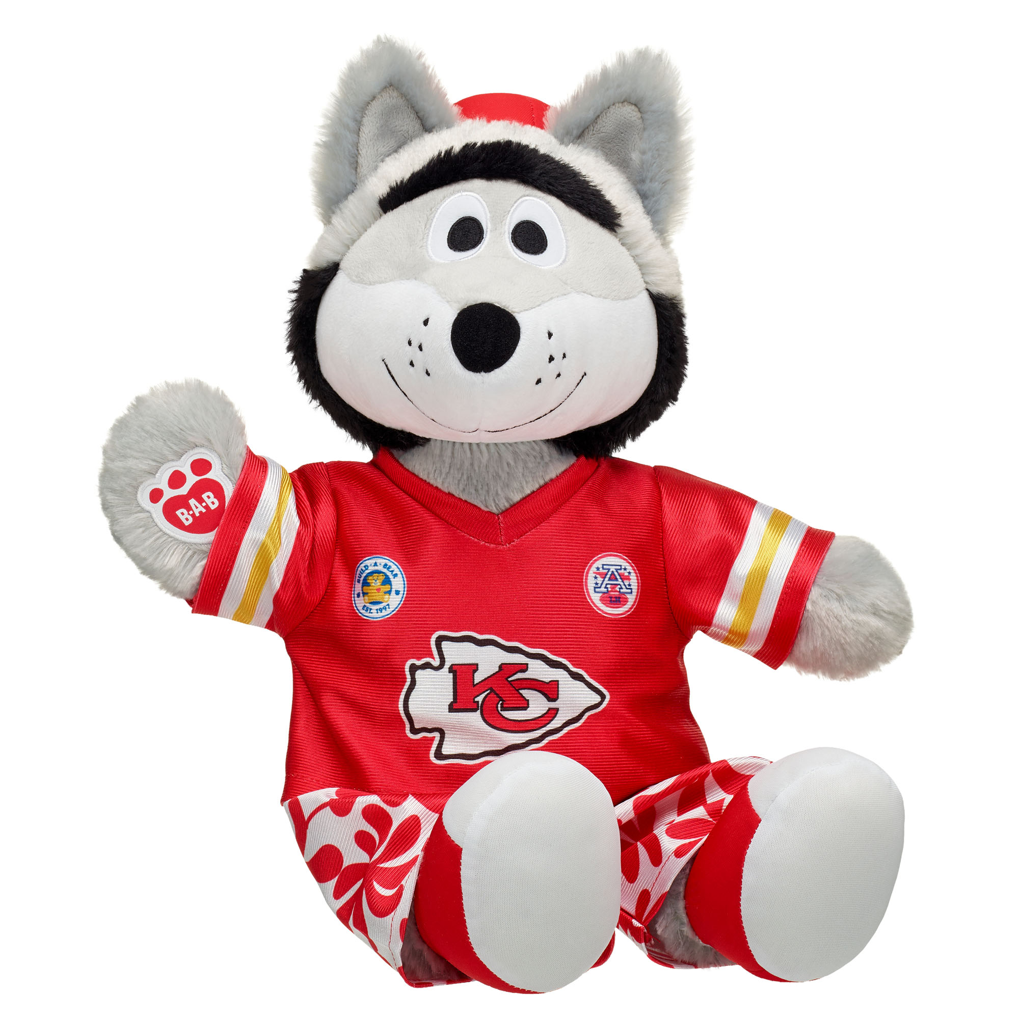 Build-A-Bear Kansas City Chiefs K.C. Wolf Plush Mascot