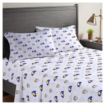 Pegasus Los Angeles Rams Four-Piece Queen Sheet Set