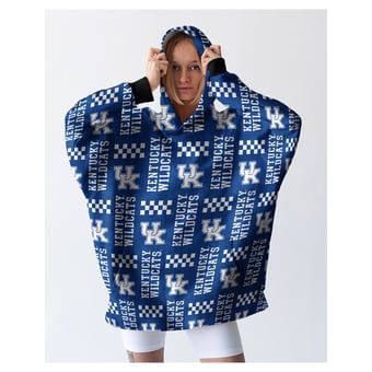 Pegasus Kentucky Wildcats Homefield Repeat Logo Wearable Hooded Blanket