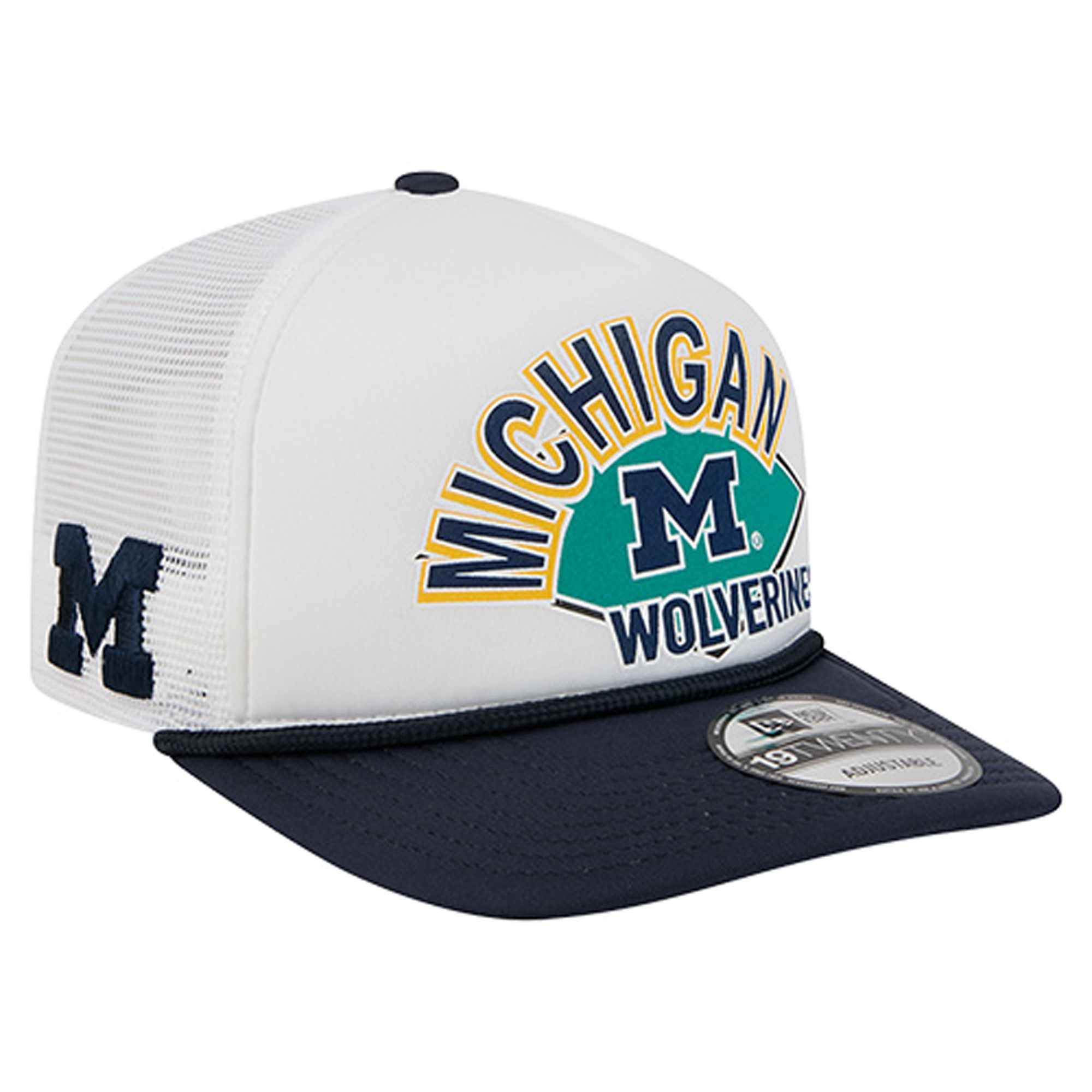 Men’s New Era White Michigan Wolverines Diamond 19TWENTY Golfer Adjustable Hat Men’s New Era White Michigan Wolverines Diamond 19TWENTY Golfer Adjustable Hat