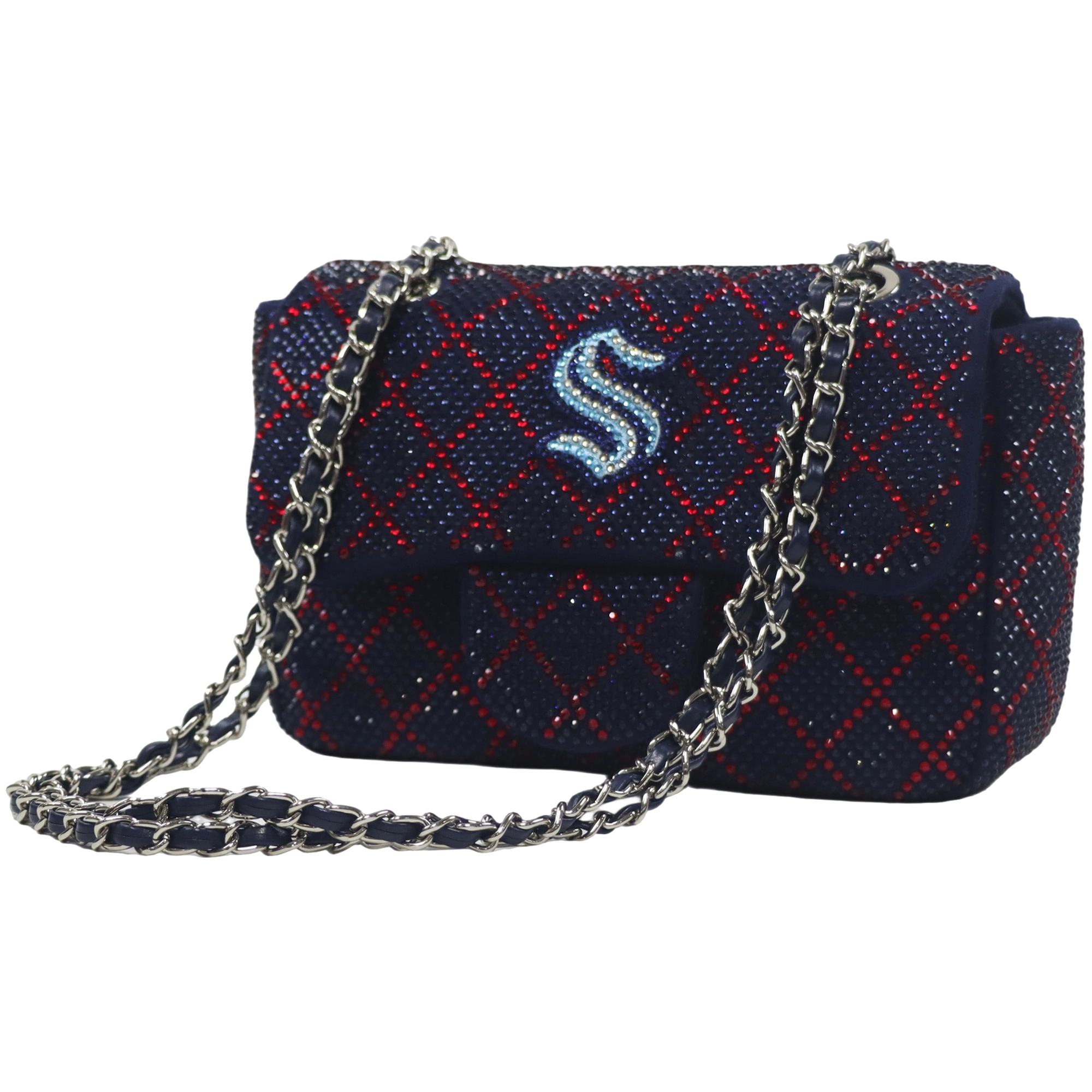 FABGATING by Cuce  Seattle Kraken Crystal Crossbody Purse