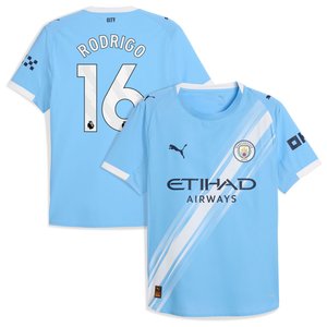 Maillot Manchester City PUMA Domicile Authentic 2025-26 avec flocage Rodrigo 16, vue 1