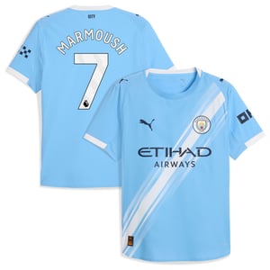 Maillot Manchester City PUMA Domicile Authentic 2025-26 avec flocage Marmoush 7, vue 2