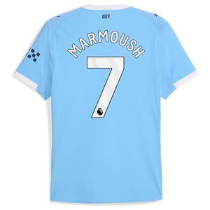 Maillot Manchester City PUMA Domicile Authentic 2025-26 avec flocage Marmoush 7, vue 4