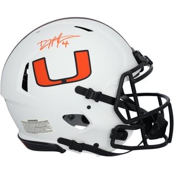 Devin Hester Miami Hurricanes Autographed Riddell Lunar Speed Authentic Helmet