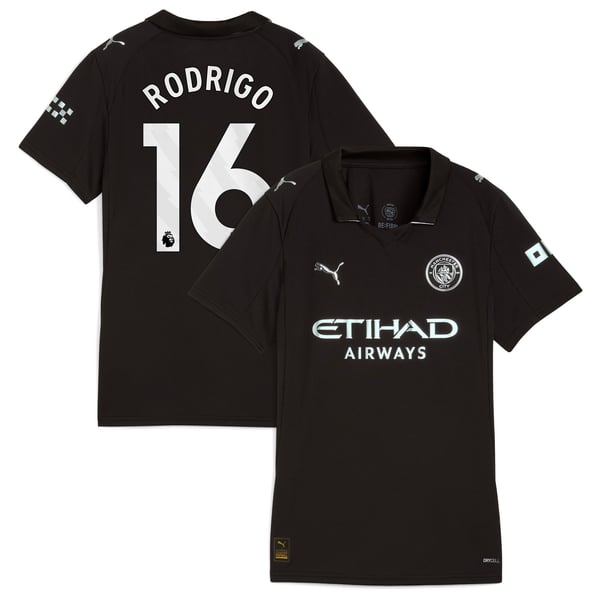 Maillot Manchester City Extérieur PUMA - Femme avec flocage Rodrigo 16