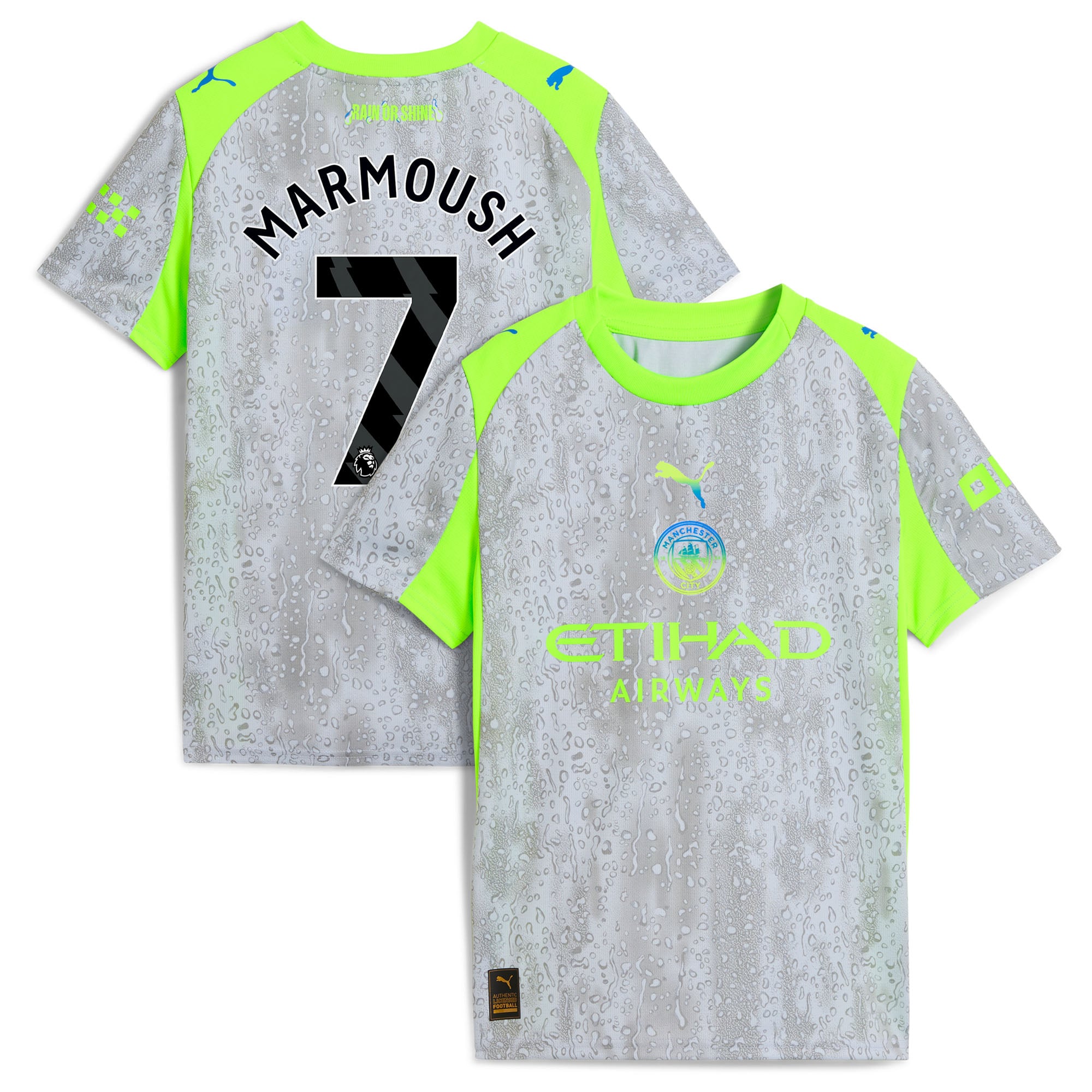 Maillot Manchester City PUMA Third 2025-26 - Enfant avec flocage Marmoush 7