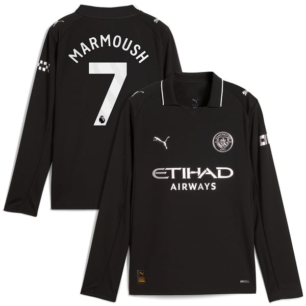Maillot Manchester City Extérieur PUMA - Manches Longues - Enfant avec flocage Marmoush 7