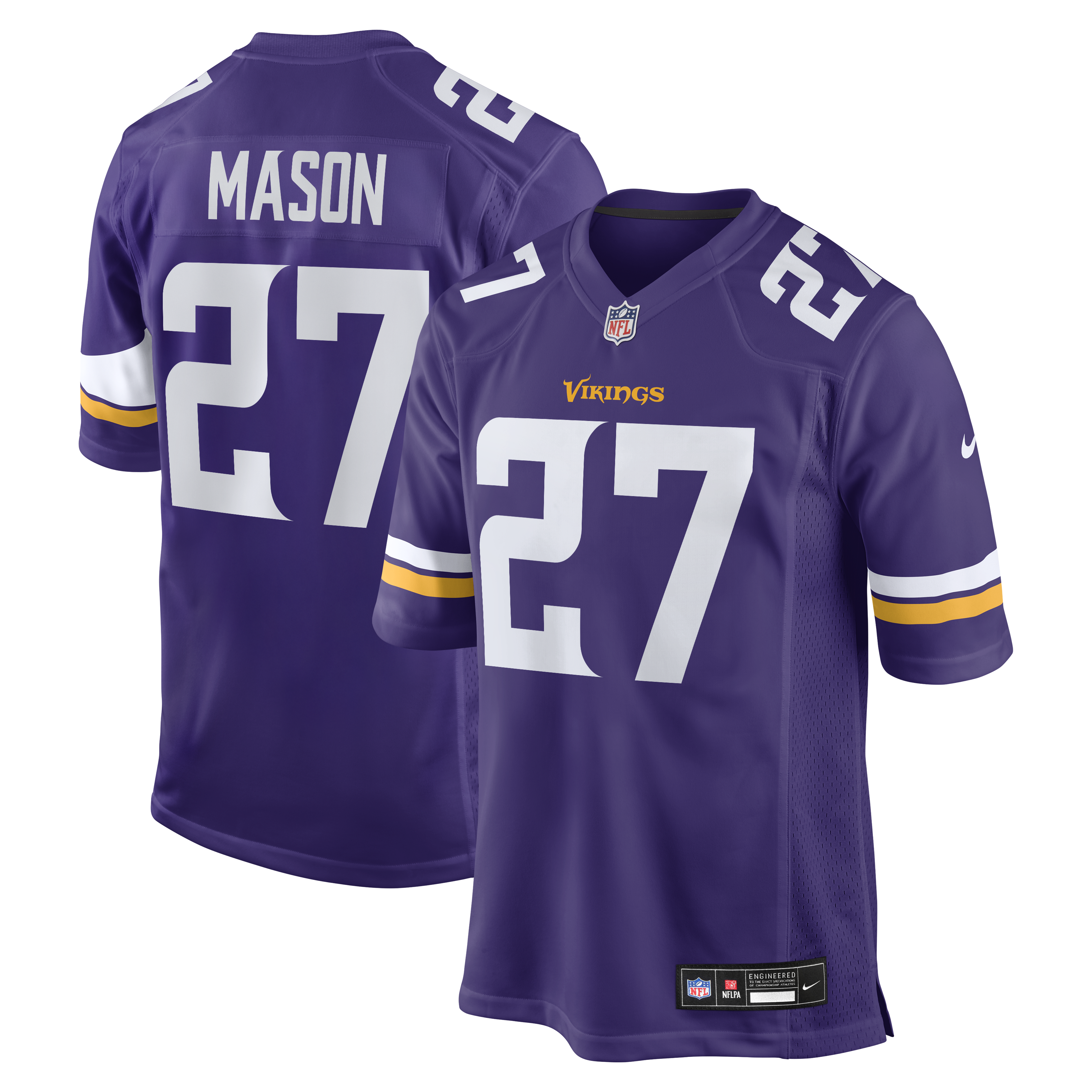 Men's Nike Jordan Mason Purple Minnesota Vikings Team Game Jersey