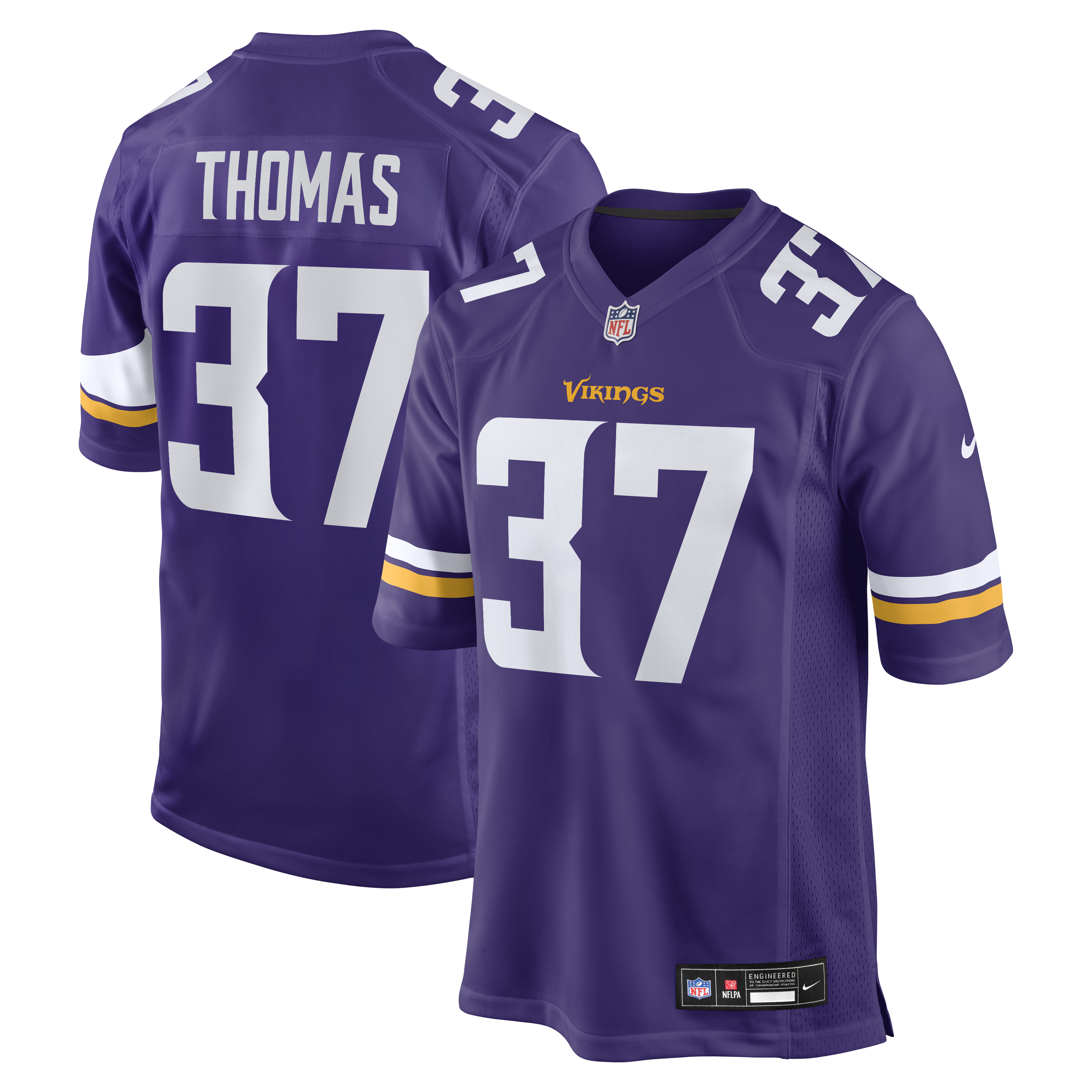 Men's Nike Tavierre Thomas  Purple Minnesota Vikings Team Game Jersey