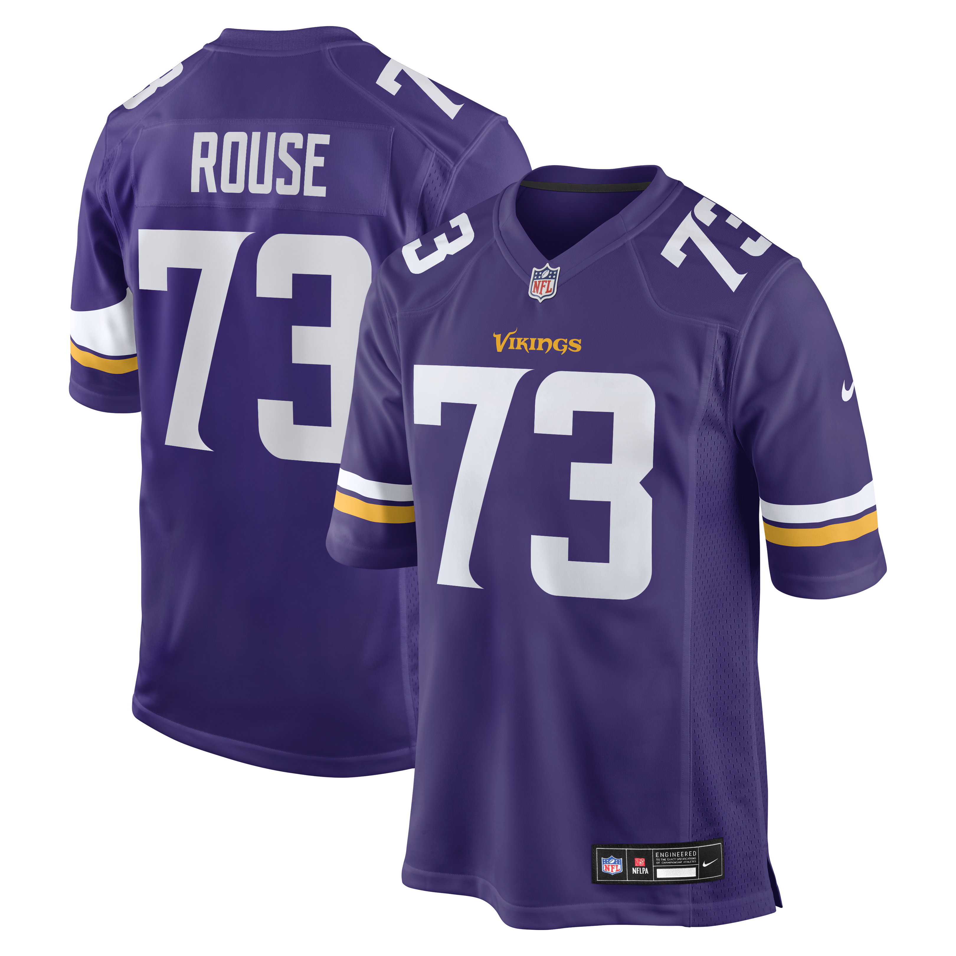 Men's Nike Walter Rouse  Purple Minnesota Vikings Team Game Jersey