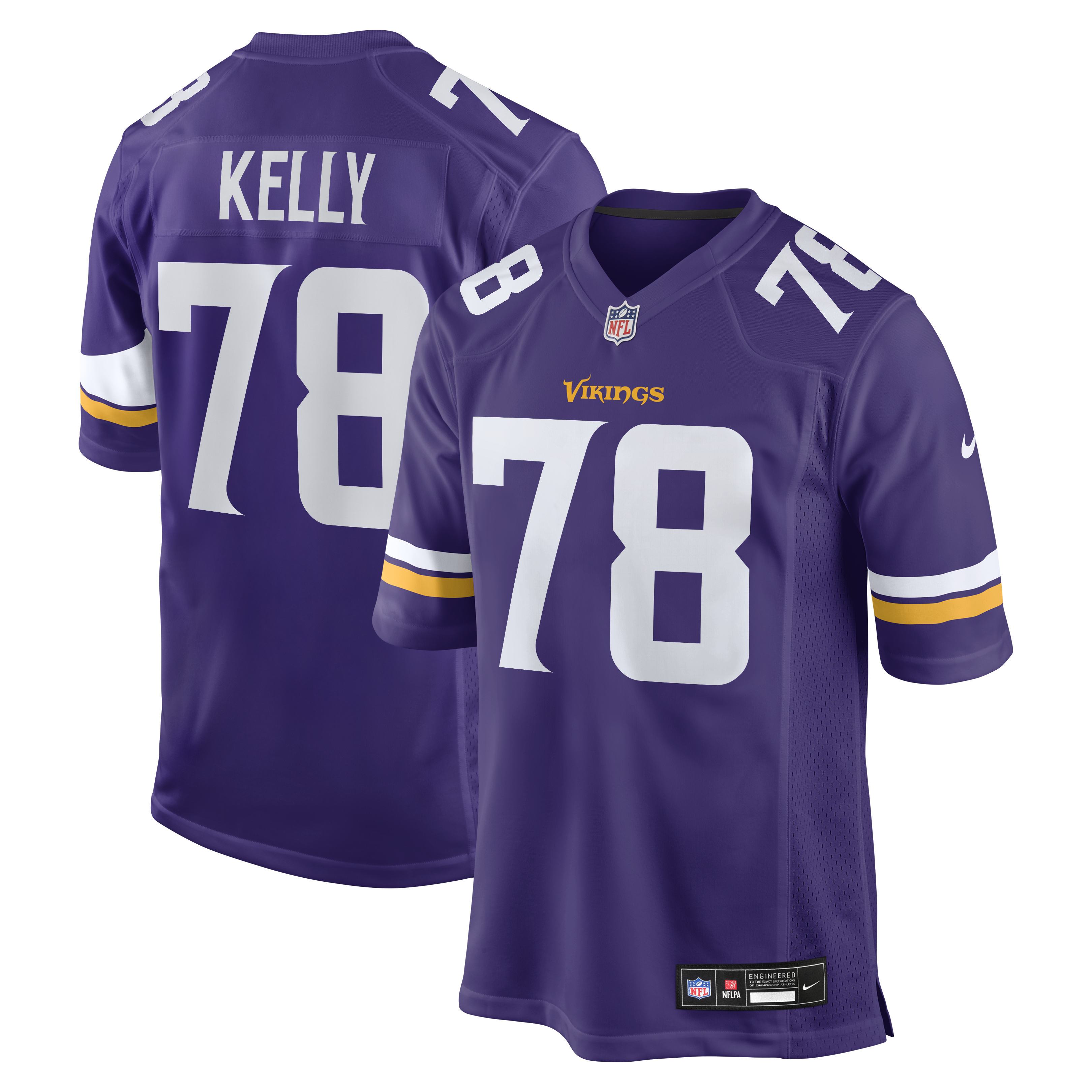 Men's Nike Ryan Kelly  Purple Minnesota Vikings Team Game Jersey