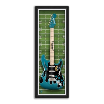 Jacksonville Jaguars 14" x 37" Framed Electric Guitar Print