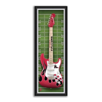 Atlanta Falcons 14" x 37" Framed Electric Guitar Print