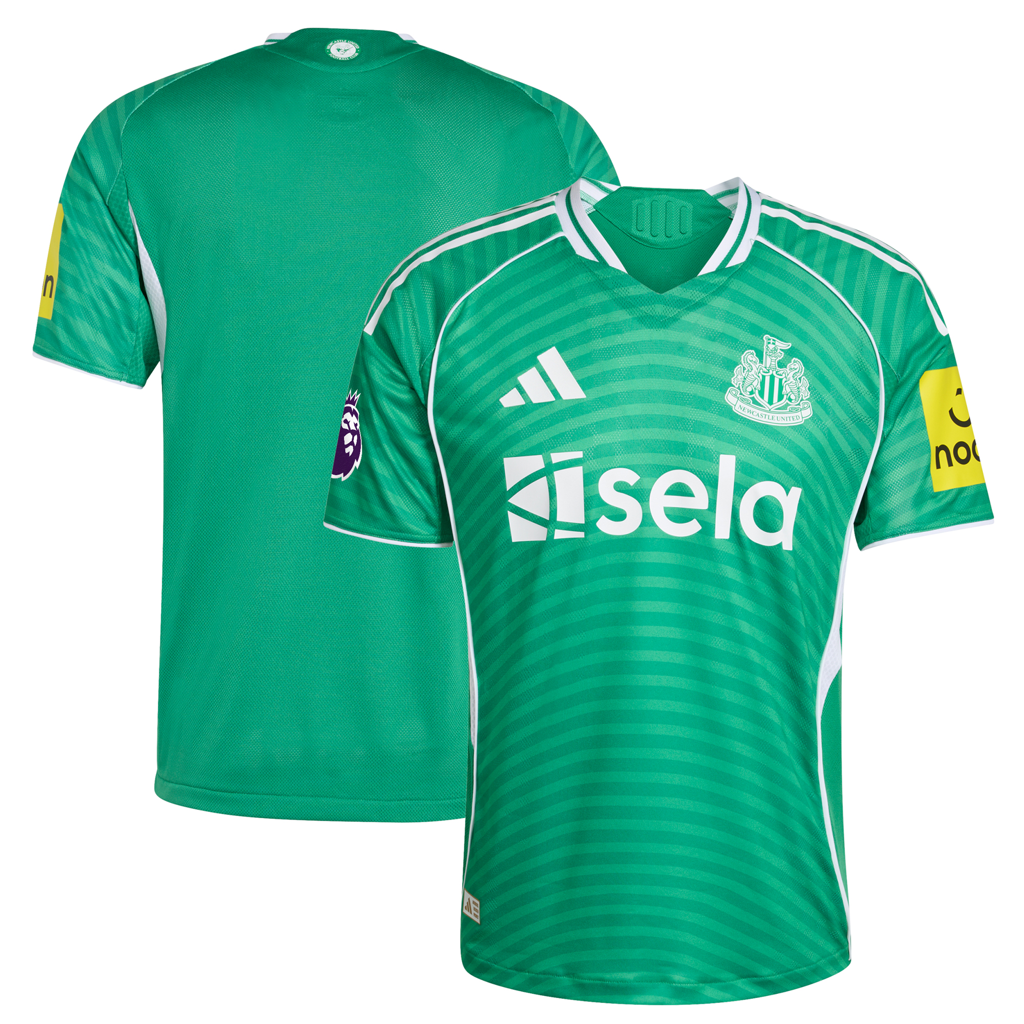 Men's adidas Green Newcastle United 2025/26 Away Authentic Jersey with Patch