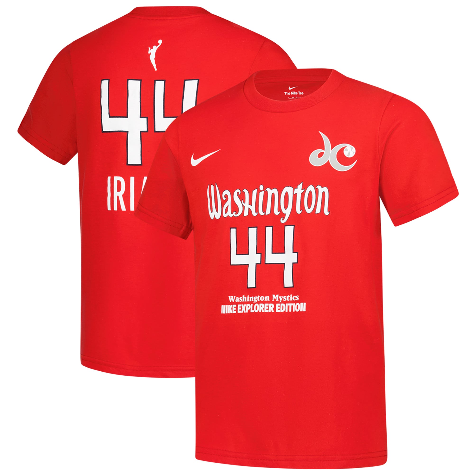 Youth Nike Kiki Iriafen Red Washington Mystics Explorer Edition Name & Number T-Shirt