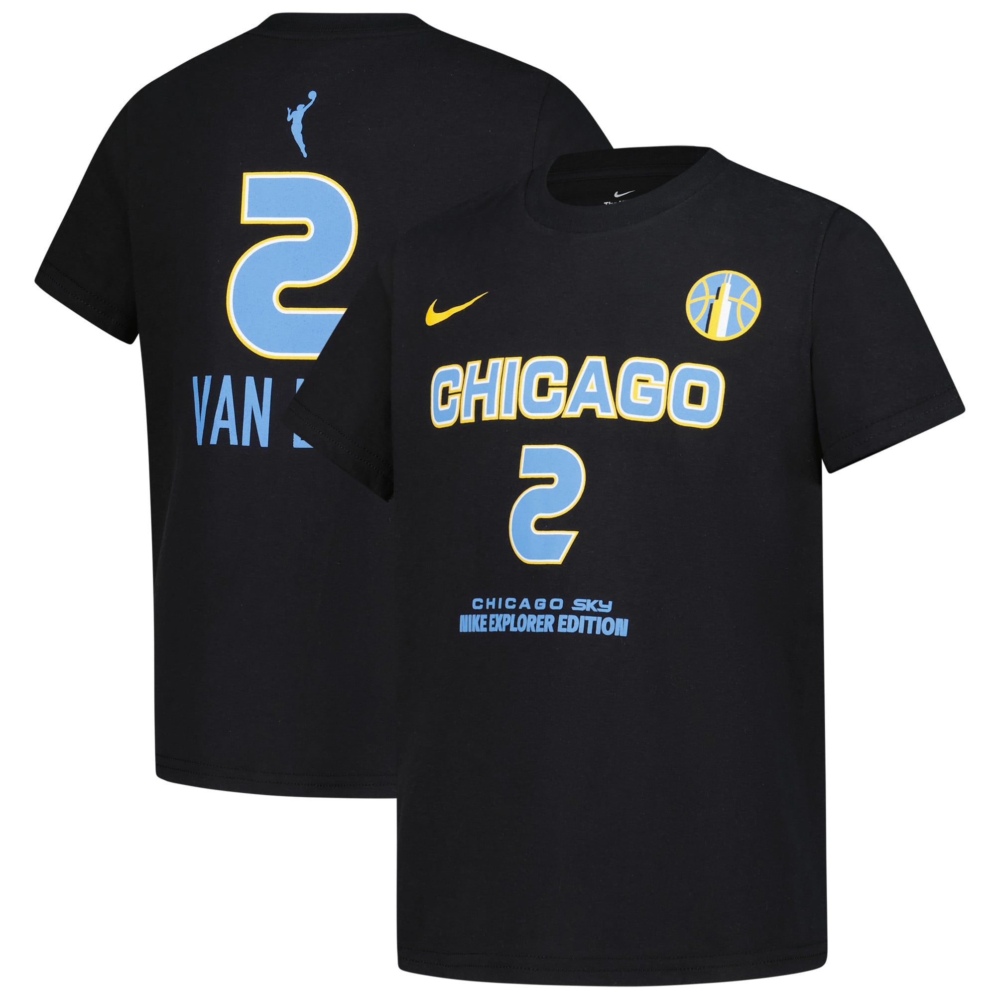 Youth Nike Hailey Van Lith Black Chicago Sky Explorer Edition Name & Number T-Shirt