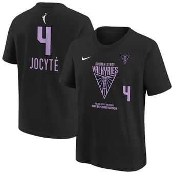 Youth Nike Just? Jocyt? Eclipse Black Golden State Valkyries 2025 WNBA Draft Explorer Edition Name & Number T-Shirt