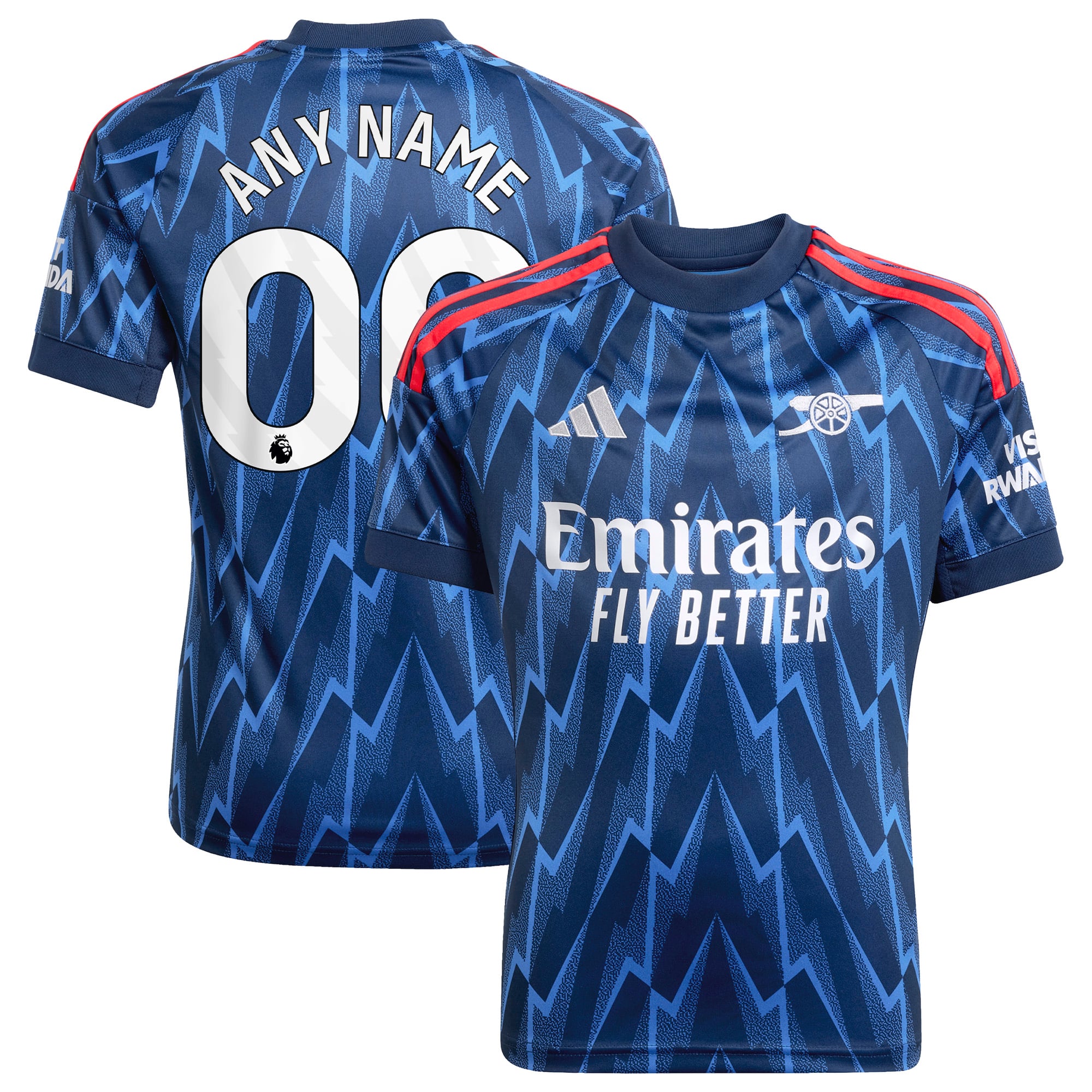 Youth adidas Blue Arsenal 2025/26 Away Replica Custom Jersey