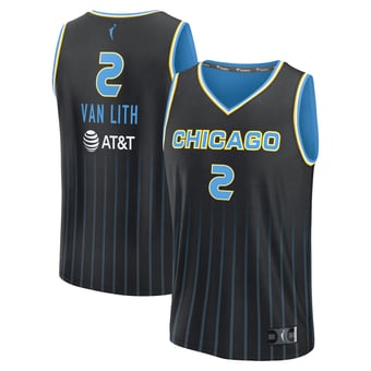 Unisex Fanatics Hailey Van Lith Black Chicago Sky 2025 WNBA Draft Explorer Edition Fast Break Replica Jersey