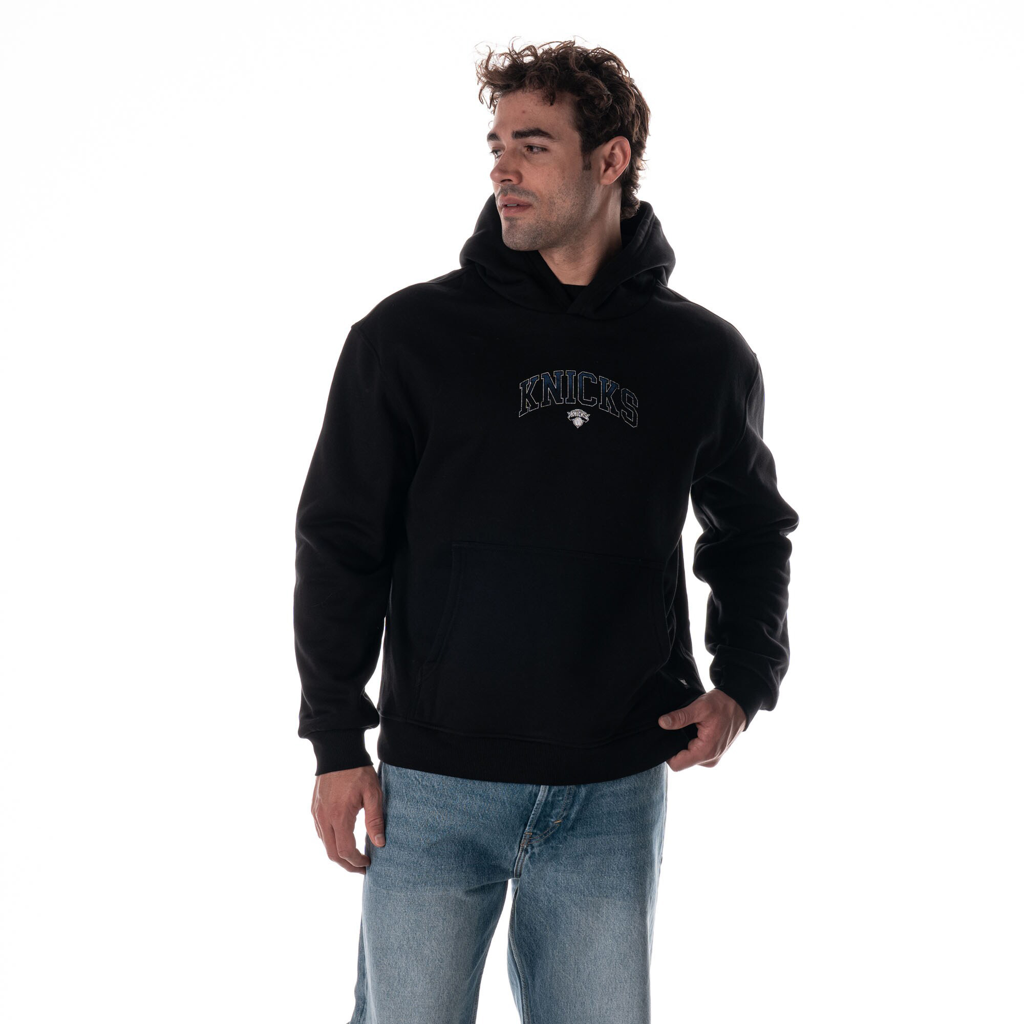 Unisex The Wild Collective Black New York Knicks Splatter Premium Hoodie
