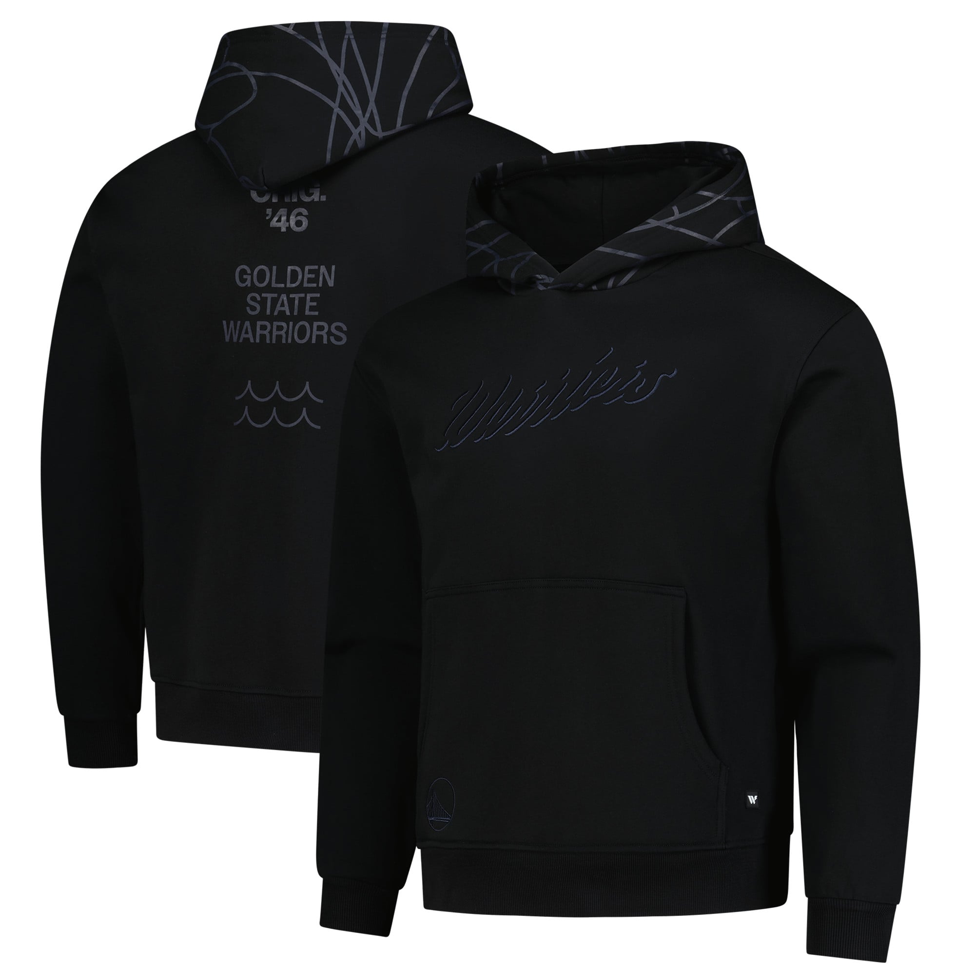 Unisex The Wild Collective Golden State Warriors Blackout Hoodie