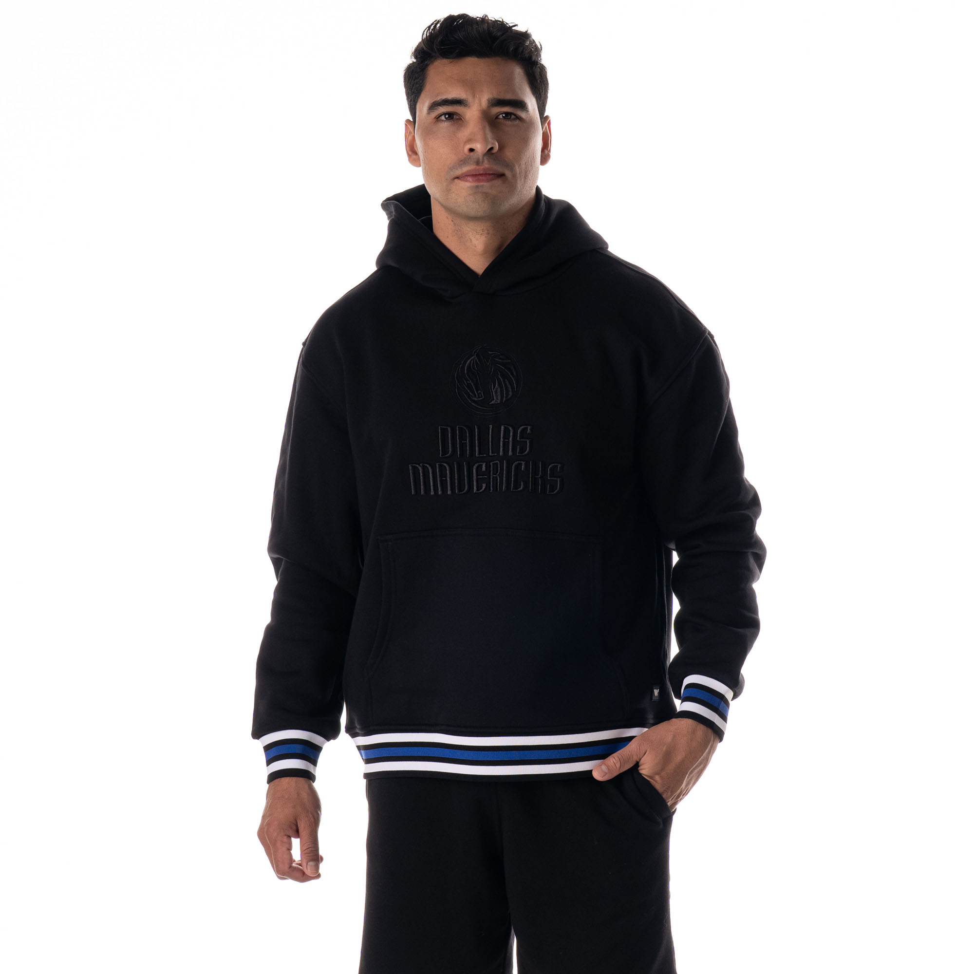 Unisex The Wild Collective Black Dallas Mavericks Custom Rib Tonal Premium Hoodie