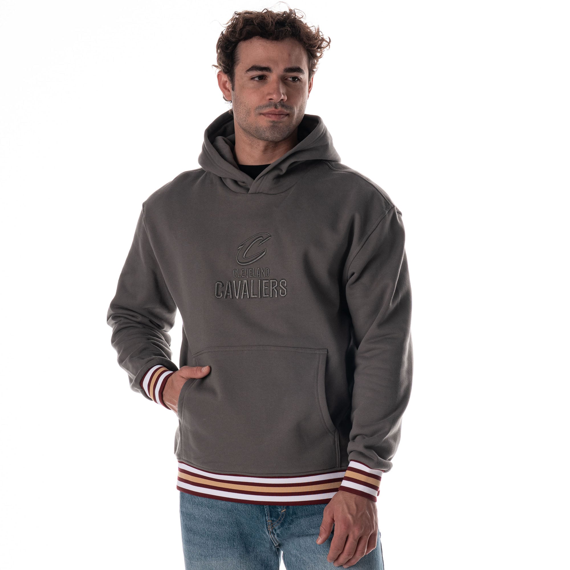 Unisex The Wild Collective Charcoal Cleveland Cavaliers Custom Rib Tonal Premium Hoodie