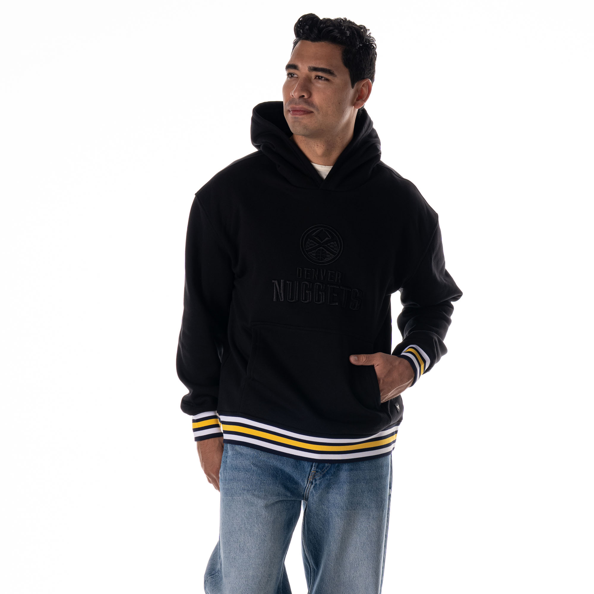 Unisex The Wild Collective Black Denver Nuggets Custom Rib Tonal Premium Hoodie