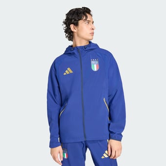 Men's adidas  Blue Italy National Team 2026  Full-Zip Travel Windbreaker Jacket