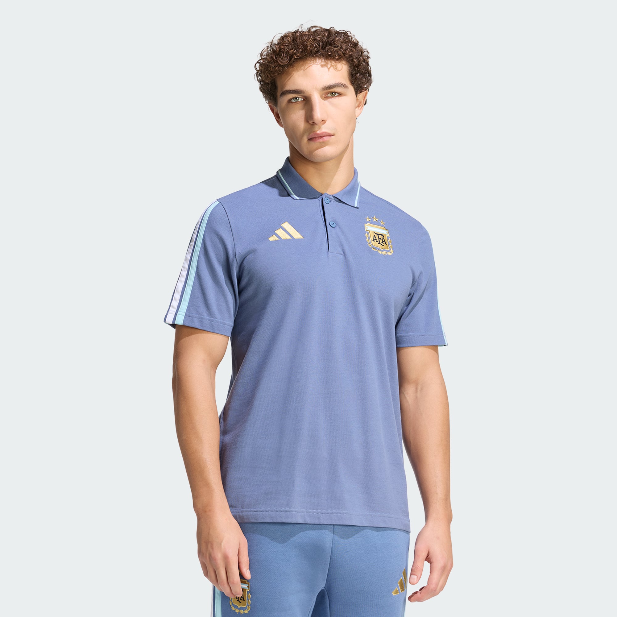 Men's adidas Blue Argentina National Team Alphaskin Polo