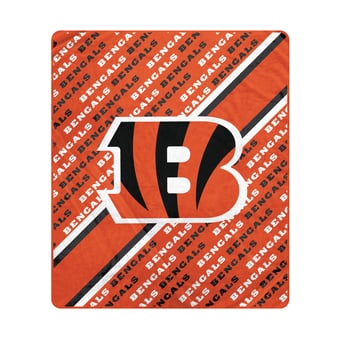 Pegasus Cincinnati Bengals 60" x 70" Diagonal Lined Wordmark Ultra Soft Blanket