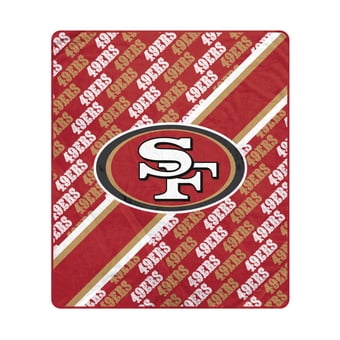 Pegasus San Francisco 49ers 60" x 70" Diagonal Lined Wordmark Ultra Soft Blanket