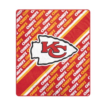 "Pegasus Kansas City Chiefs 60"" x 70"" Diagonal Lined Wordmark Ultra Soft Blanket"
