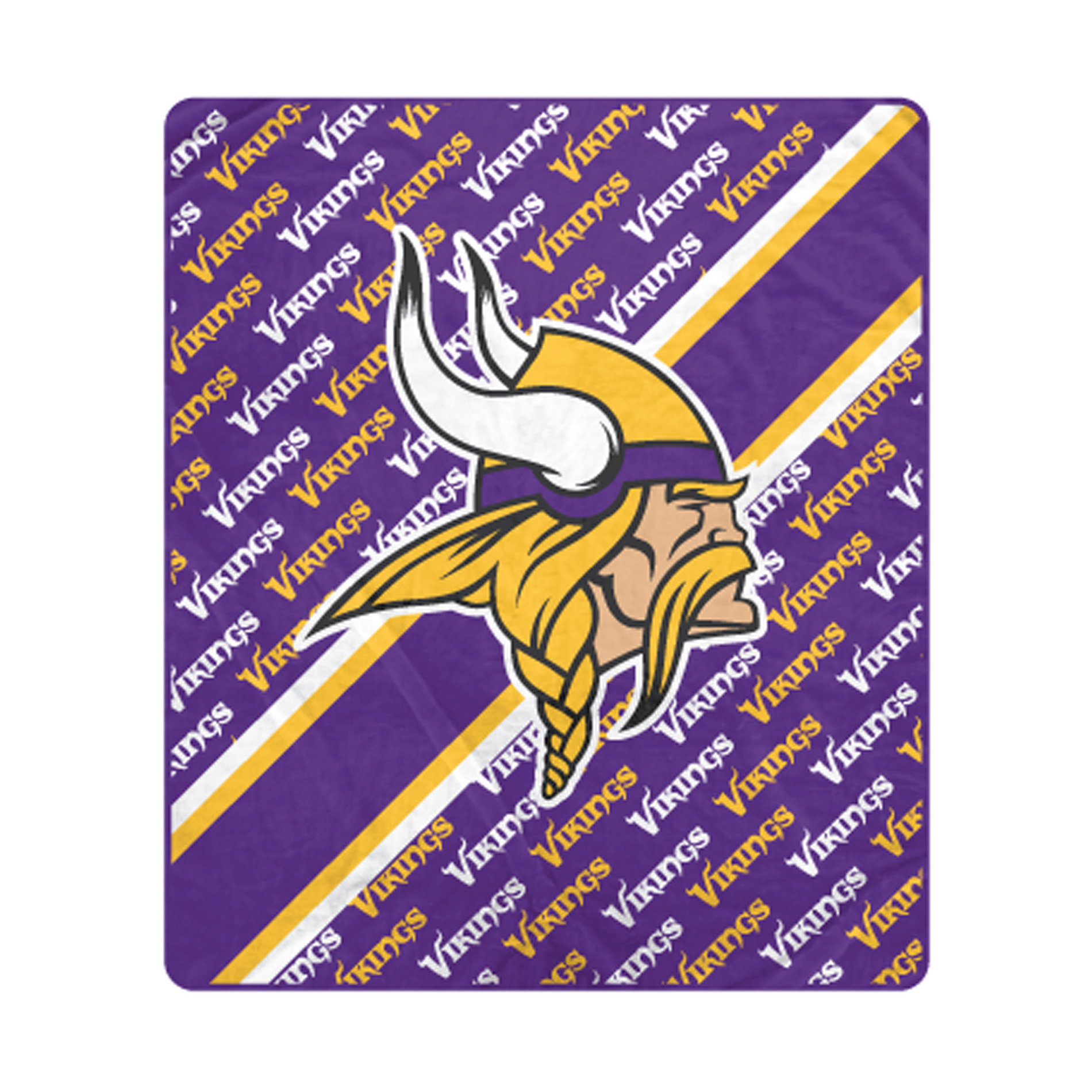 Pegasus Minnesota Vikings 60" x 70" Diagonal Lined Wordmark Ultra Soft Blanket