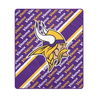 Pegasus Minnesota Vikings 60" x 70" Diagonal Lined Wordmark Ultra Soft Blanket