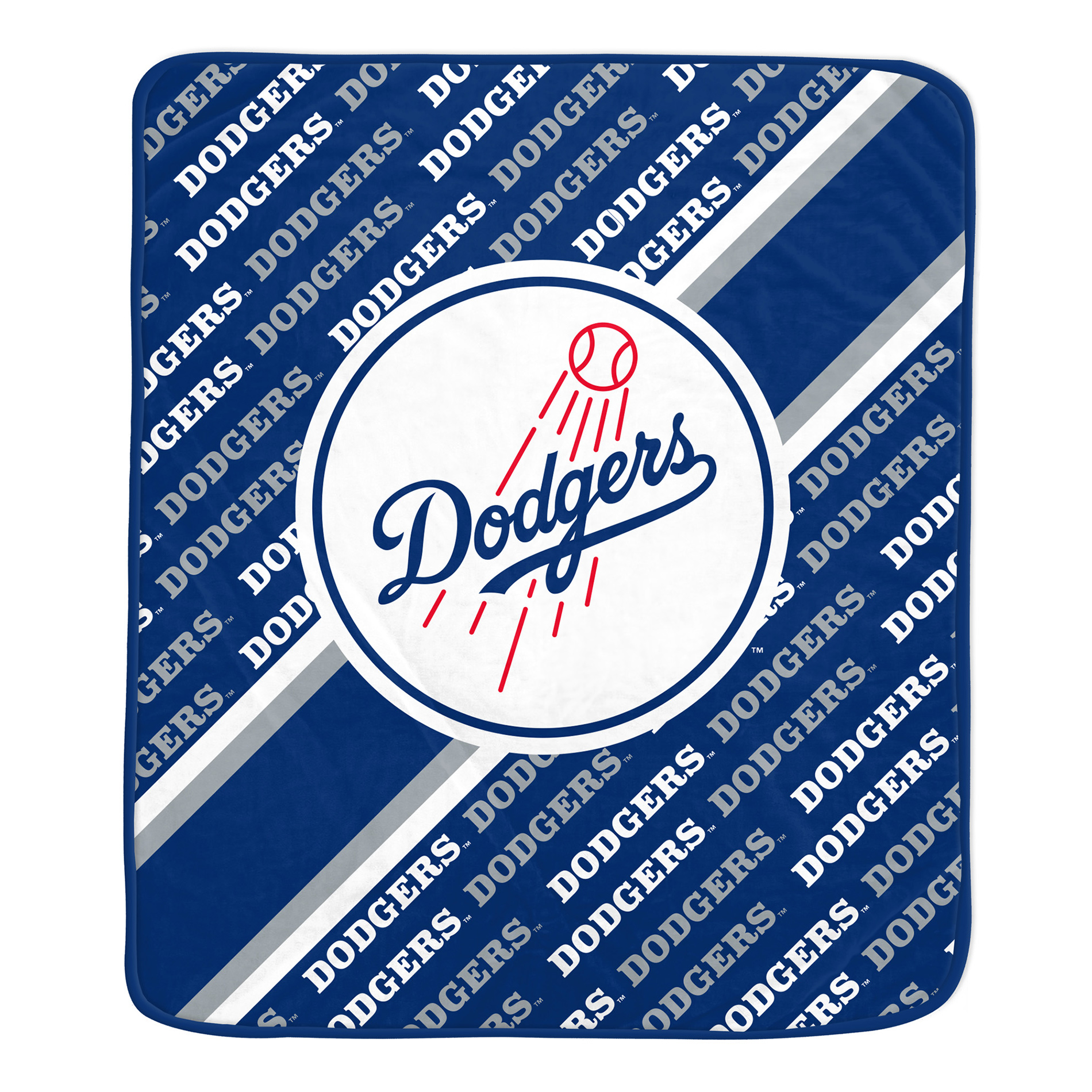 Pegasus Los Angeles Dodgers 60" x 70" Diagonal Lined Wordmark Ultra Soft Blanket