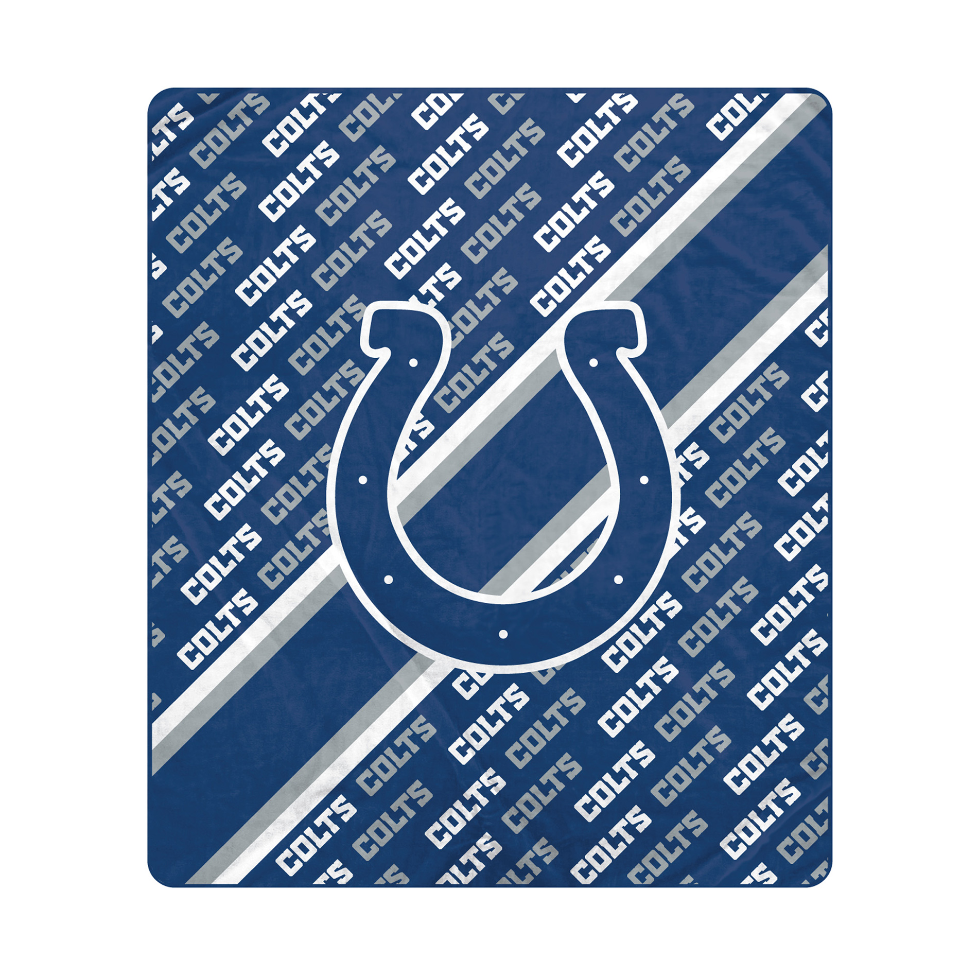Pegasus Indianapolis Colts 60" x 70" Diagonal Lined Wordmark Ultra Soft Blanket