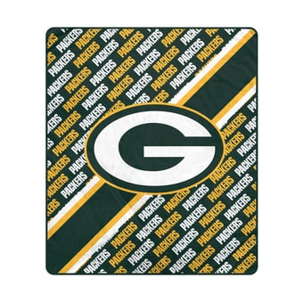 Pegasus Green Bay Packers 60" x 70" Diagonal Lined Wordmark Ultra Soft Blanket